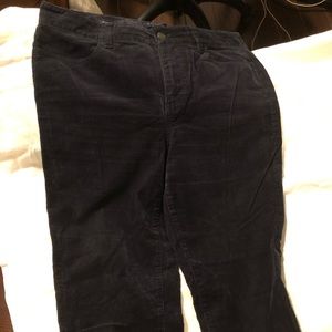 Navy Blue High Rise straight leg Corduroy pants